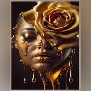 Golden Rose Queen 3D Diamond Painting